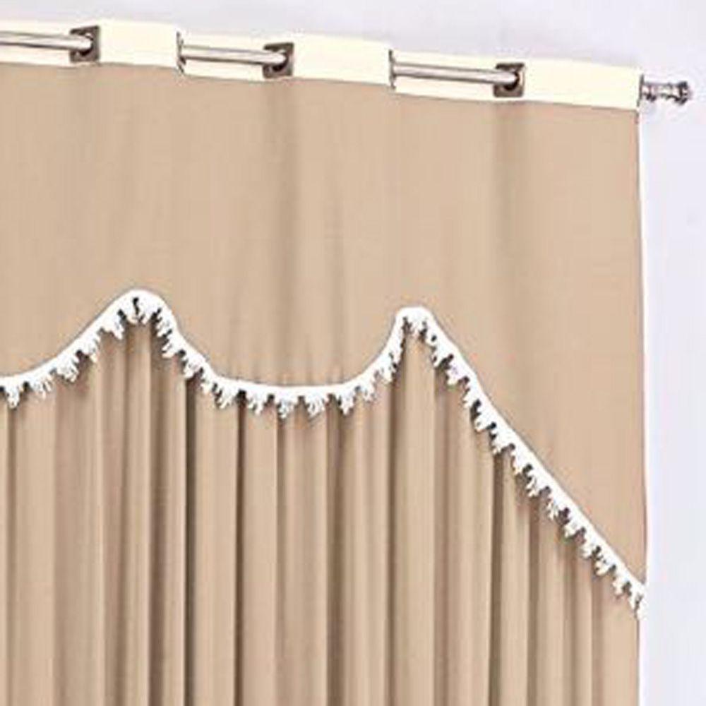 Cortina Maya Para Varão Tecido Malha Gel 3,00 X 2,50 Metros Alt - Cáqui - 2