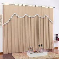 Cortina Maya Para Varão Tecido Malha Gel 3,00 X 2,50 Metros Alt - Cáqui - 1