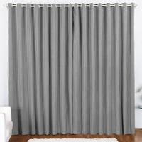 Cortina 4 Mts Sala Quarto Oxford Trilho Suisso Baratissima Cinza - 1