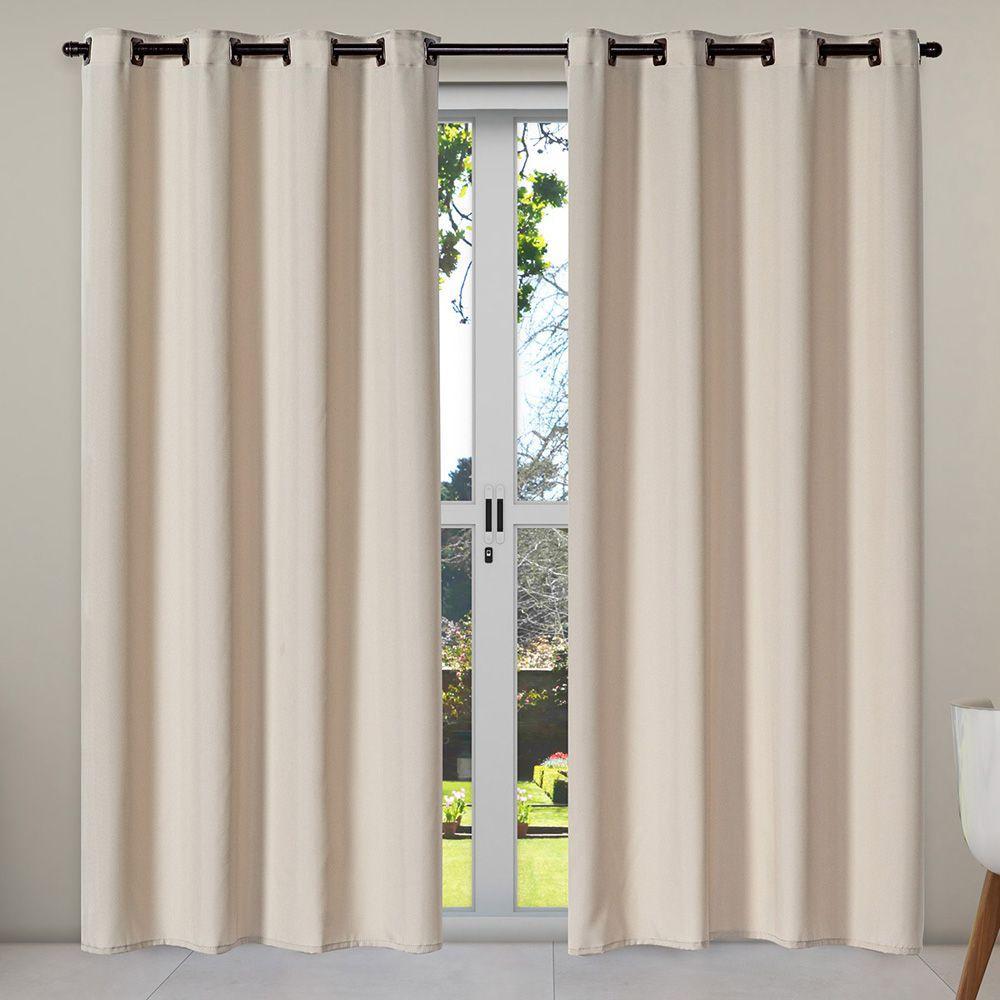 Cortina Isa Varão Tecido Oxford 4,00M X 2,50M - Avelã - 1