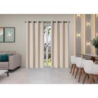 Cortina Isa Varão Tecido Oxford 4,00M X 2,50M - Avelã - 2