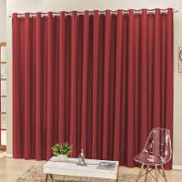 Cortina 4 Mts Sala Quarto Escritório Semiblackout Para Trilho Suisso Vermelho