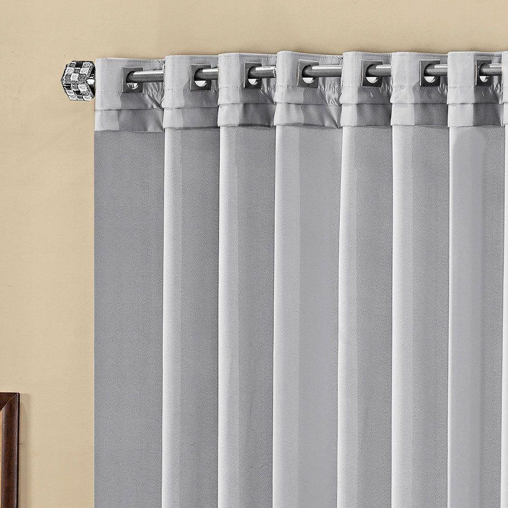 Cortina Parys 3 Metros Semi Blackout Sala Quarto Para Varão - Cinza - 2