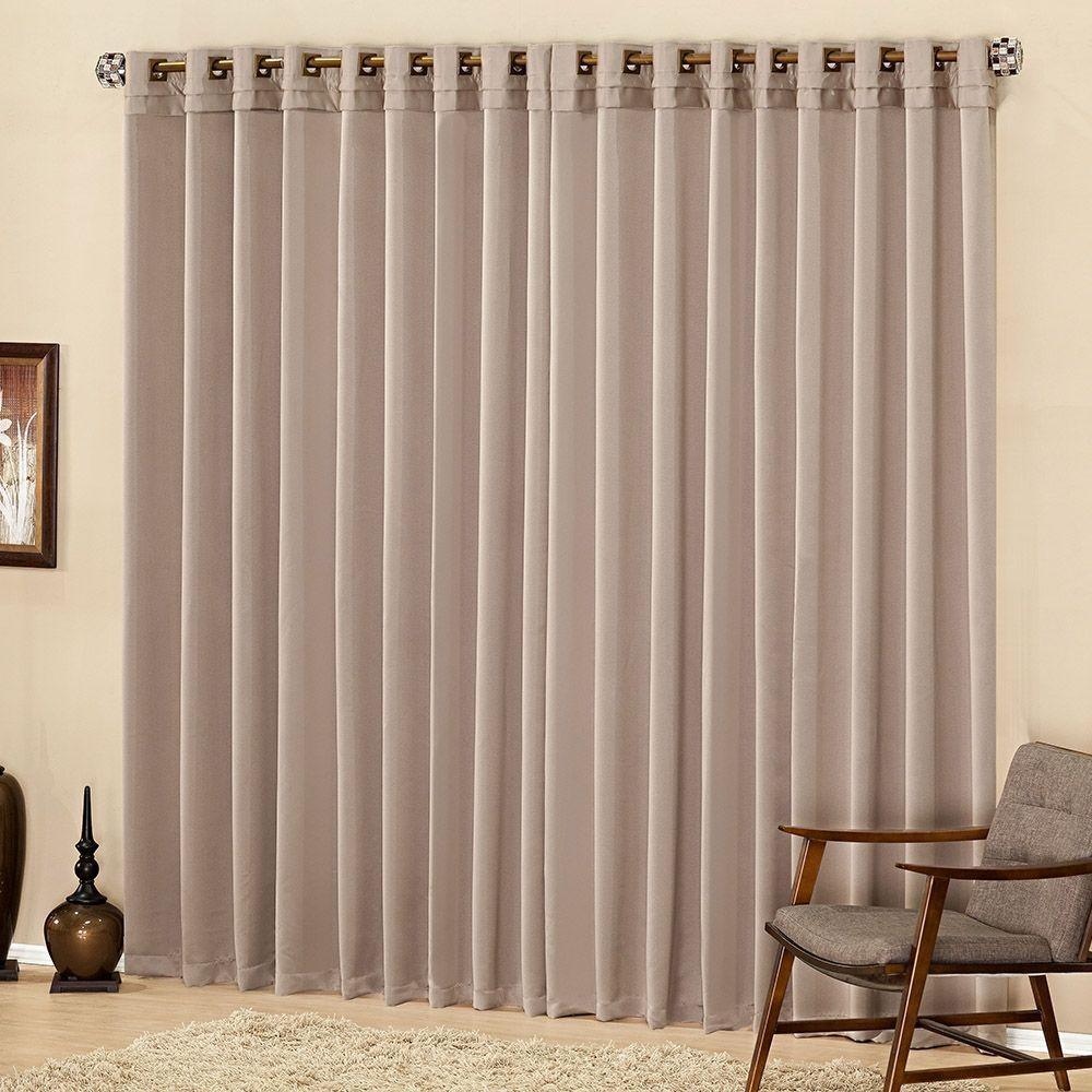 Cortina Parys 2 Metros Semi Blackout Sala Quarto Para Varão - Avelã - 1