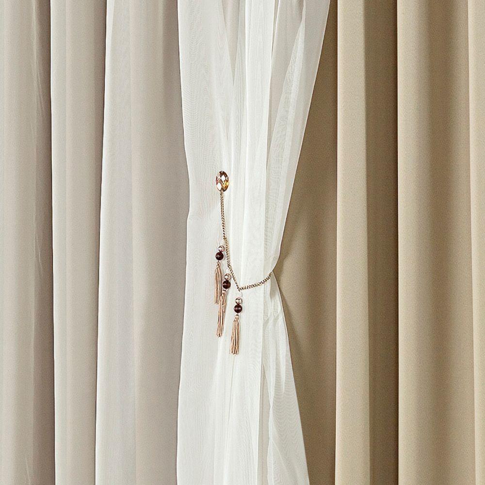 Cortina Bélgica 2 Mts Sala Quarto Blackout Para Varão - Avelã - 3