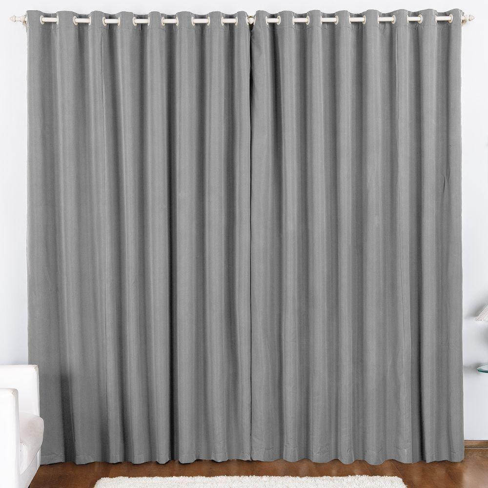 Cortina 3 Mts Sala Quarto Oxford Varão Baratissima Cinza - 1