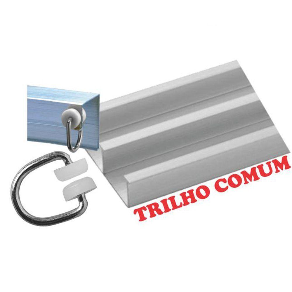 Cortina Madri Para Trilho Comum Tecido Semi Blackout 3,00M X 2,50M - Bege - 2