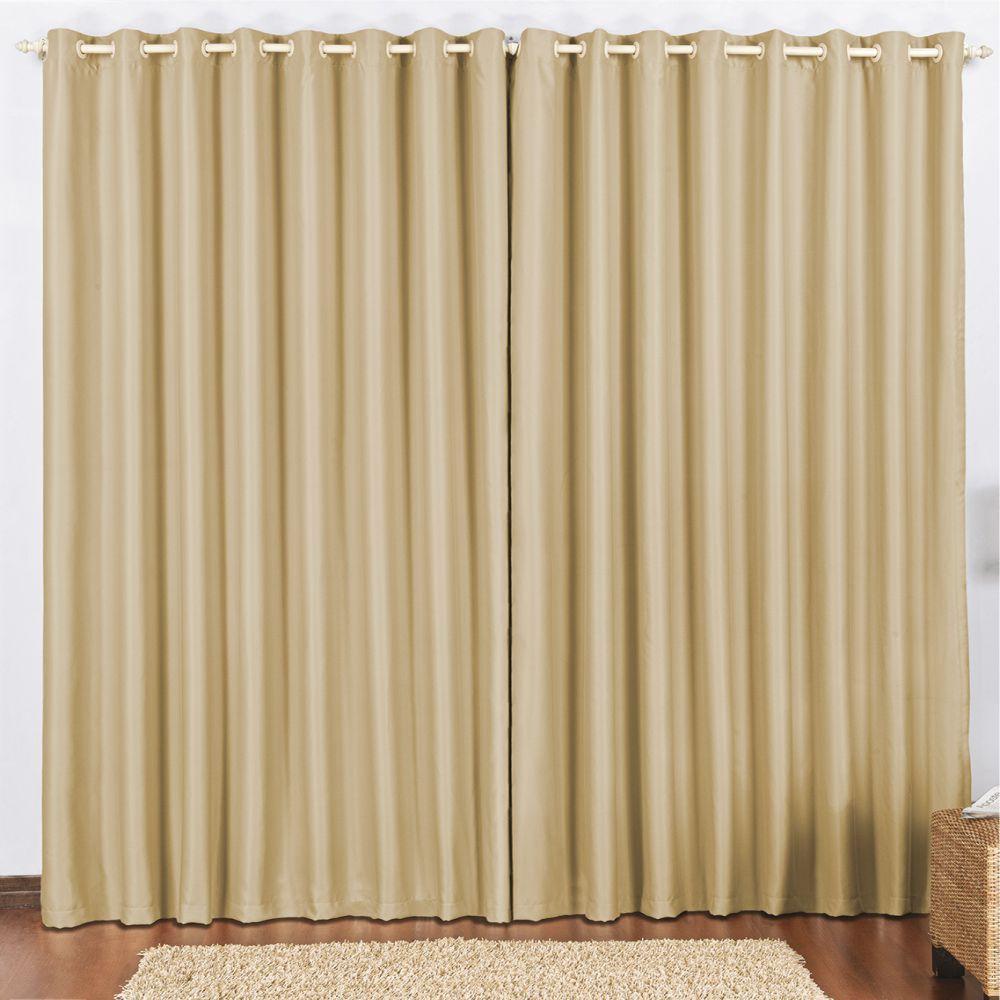 Cortina 4 Mts Sala Quarto Escritório Blackout  Para Varão - Avelã - 1