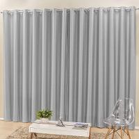 Cortina Madri Para Trilho Suisso Max Tecido Semi Blackout 4,00M X 2,50M - Cinza - 1