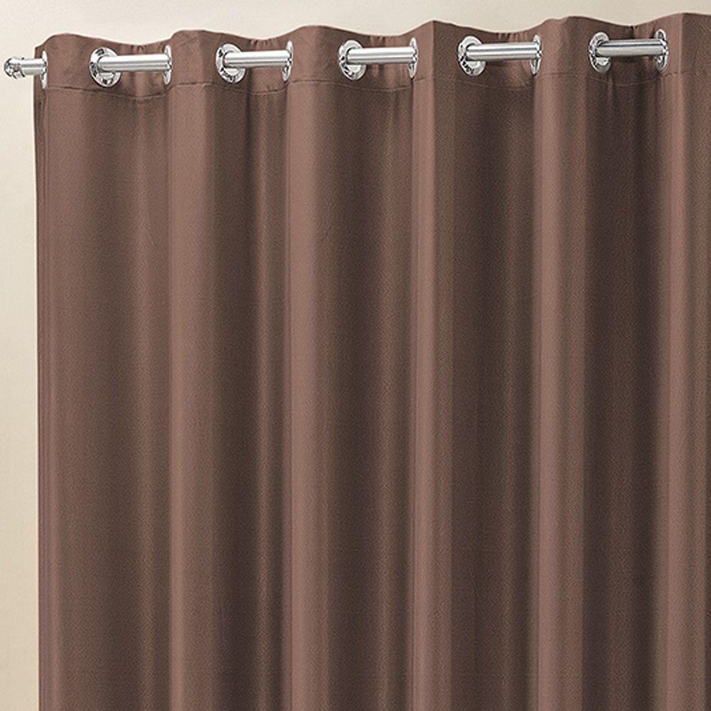 Cortina Madri Para Trilho Comum Tecido Semi Blackout 2,00M X 1,70M - Tabaco - 3