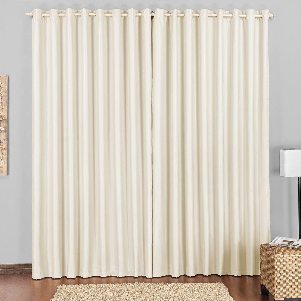 Cortina Block Blackout Blecaute Para Varão Tecido Corta Luz 3,00 X 2,60M Janela - Bege - 1