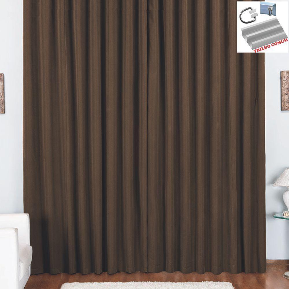 Cortina Tóquio Oxford 3,00m X 2,80m Marrom - 1