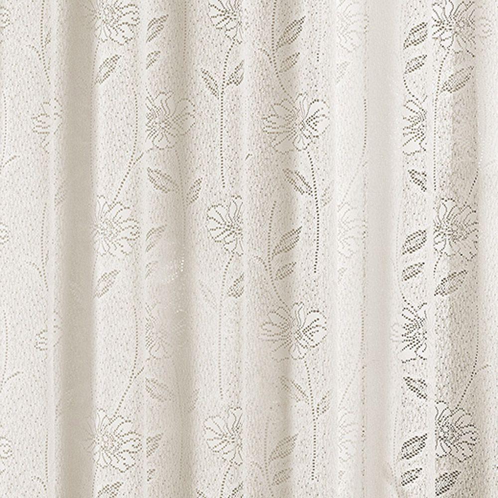 Cortina Para Varão Luna 4,00 X 2,50m Alt Renda Trabalhada - Palha - 2