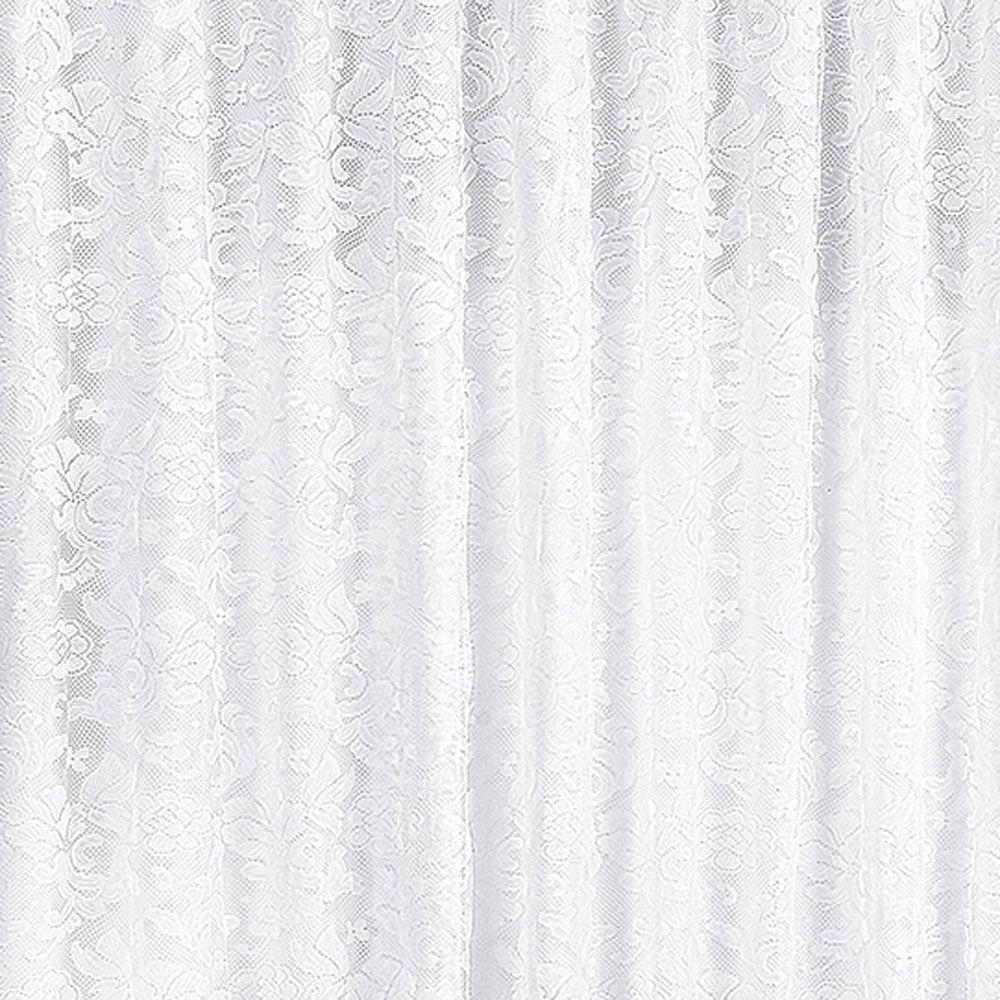 Cortina Lara Renda e Voal Para Trilho Suisso Max 4,00M X 2,80M - Branca - 3