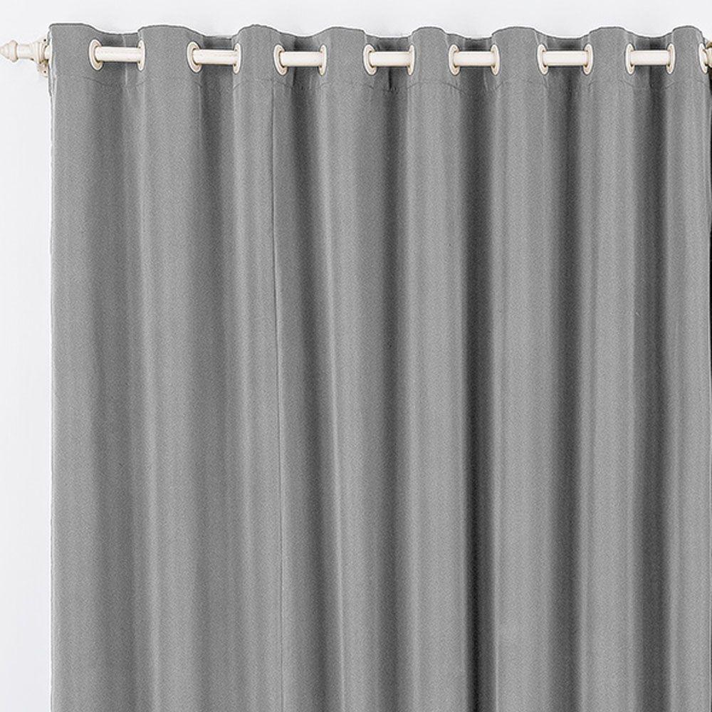 Cortina Tóquio Varão Simples Tecido Oxford 2,00M X 1,70M Janela - Cinza - 1