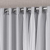 Cortina E Voal 2,00 X 1,70 Metros Cinza - 5