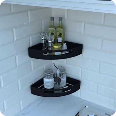 Kit 2 Porta Temperos E Condimentos De Parede Preto Multiuso