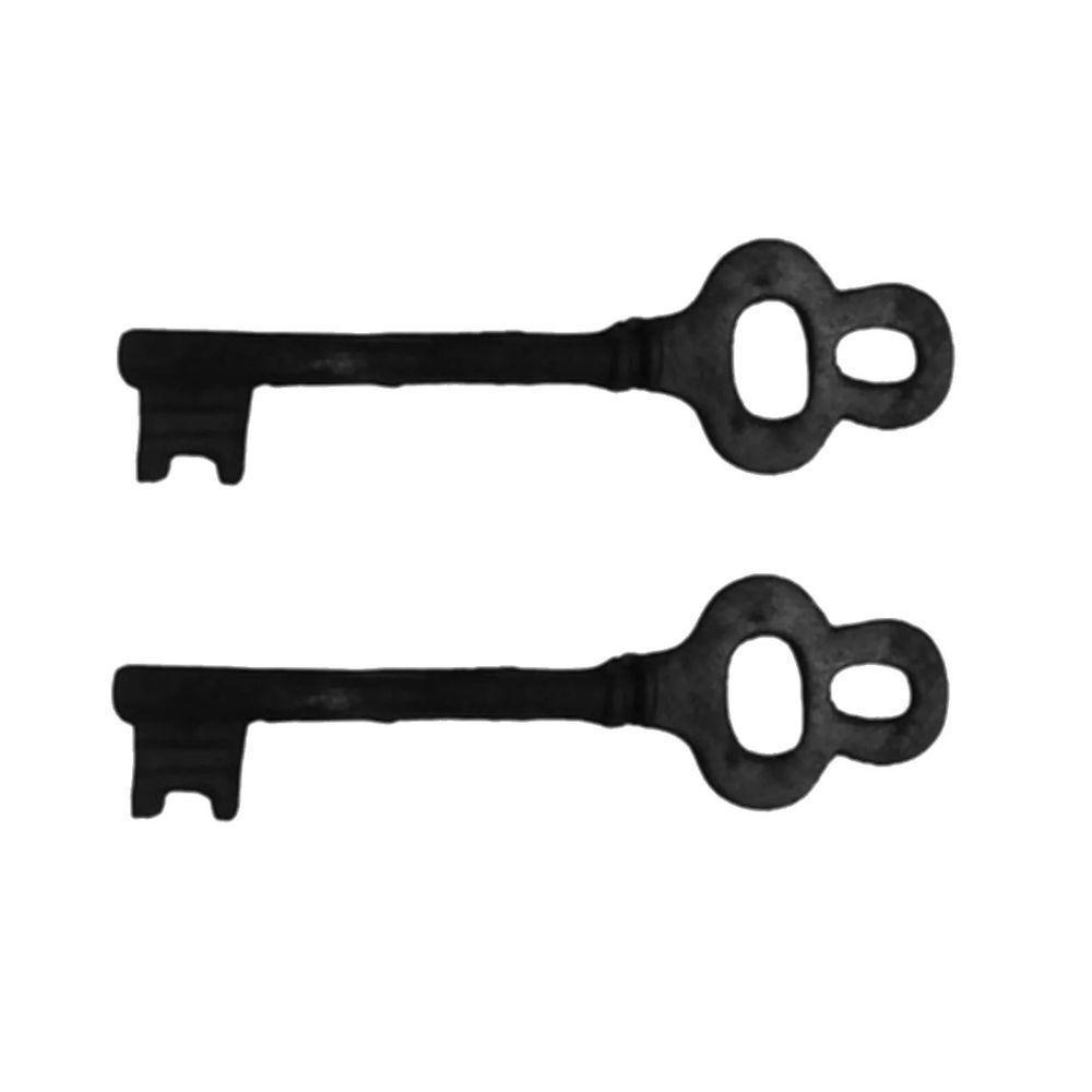 Kit 2 Chaves Decorativas Rústica Enfeite Em Ferro Nº 01 26Cm - 1