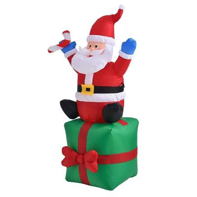 Papai Noel Inflável Natal Enfeite Luminoso Boneco 1M 80cm