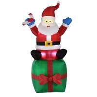 Papai Noel Inflável Natal Enfeite Luminoso Boneco 1M 80cm - 2