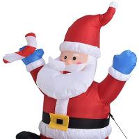 Papai Noel Inflável Natal Enfeite Luminoso Boneco 1M 80cm - 3