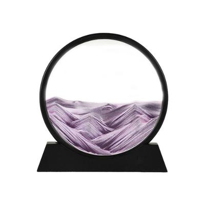 Enfeite Moldura Areia Fluída Paisagem Em Movimento - Roxo
