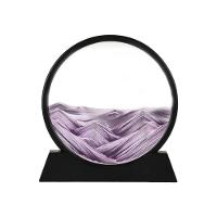 Enfeite Moldura Areia Fluída Paisagem Em Movimento - Roxo - 1