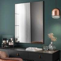 Espelho Retangular Com Moldura Aço Preto D1 90X60 Cm Ibiza - 7