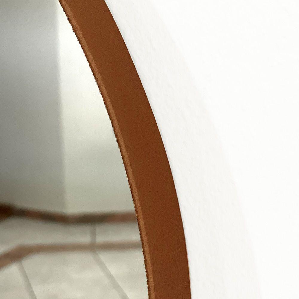 Espelho Oval 60X40Cm Com Moldura Caramelo - 3