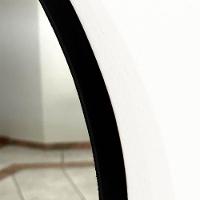 Espelho Oval 60X40Cm Com Moldura Preto - 7