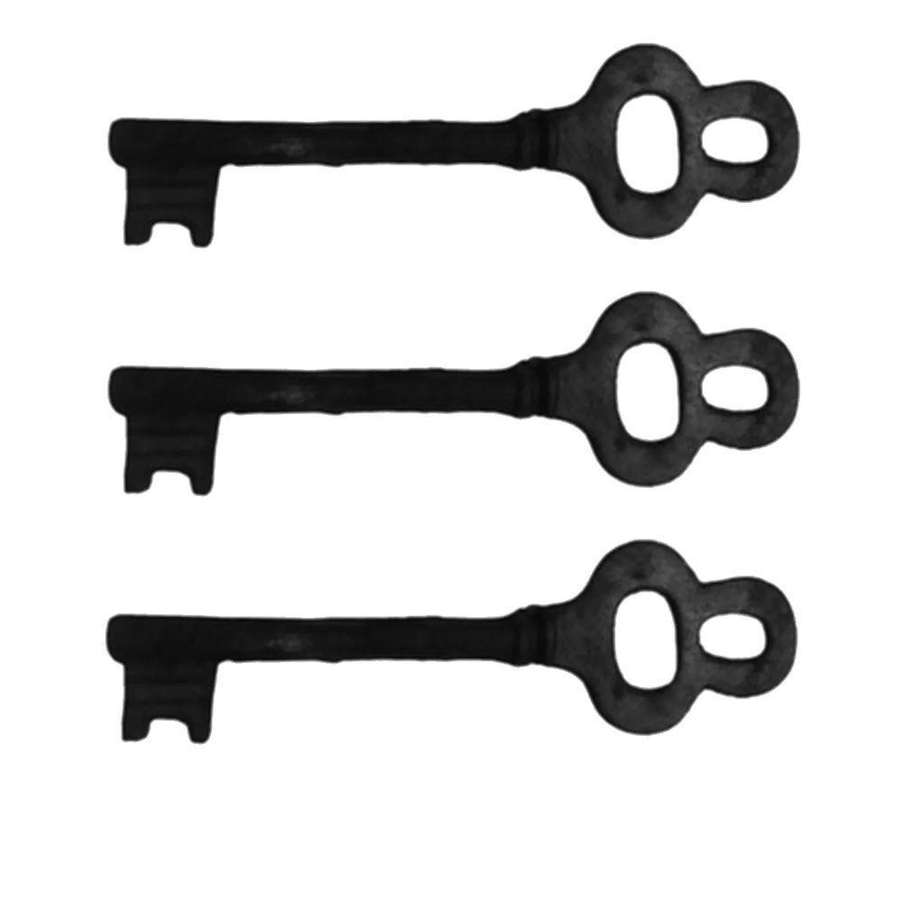 Kit 3 Chaves Decorativas Rústica Enfeite Em Ferro Nº 01 26Cm - 1