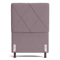 Cabeceira Cama Box Solteiro Mel 90cm Com Frame Veludo Rosê - Desk Design