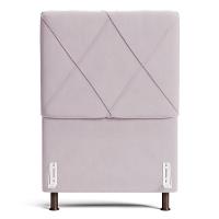 Cabeceira Cama Box Solteiro Mel 90cm Com Frame Suede Rosa Bebê - Desk Design - 3