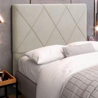 Cabeceira Cama Box Casal King Size Mel 195cm Com Frame Sintético Bege - Desk Design - 8
