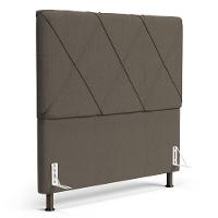 Cabeceira Cama Box Casal King Size Mel 195cm Com Frame Linho Marrom - Desk Design - 1