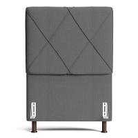 Cabeceira Cama Box Solteiro Mel 90cm Com Frame Linho Cinza - Desk Design