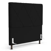 Cabeceira Cama Box Casal King Size Mel 195cm Com Frame Veludo Preto - Desk Design - 1