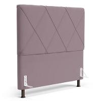 Cabeceira Cama Box Casal King Size Mel 195cm Com Frame Veludo Rosê - Desk Design - 1