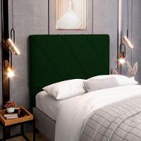 Cabeceira Cama Box Casal King Size Mel 195cm Com Frame Veludo Verde - Desk Design - 3