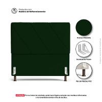 Cabeceira Cama Box Casal King Size Mel 195cm Com Frame Veludo Verde - Desk Design - 5