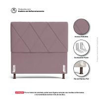 Cabeceira Cama Box Casal Mel 140cm Com Frame Veludo Rosê - Desk Design - 8