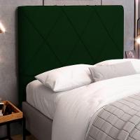 Cabeceira Cama Box Casal Mel 140cm Com Frame Veludo Verde - Desk Design