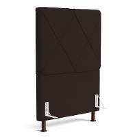 Cabeceira Cama Box Solteiro Mel 90cm Com Frame Sintético Marrom - Desk Design - 1