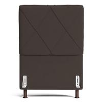 Cabeceira Cama Box Solteiro Mel 90cm Com Frame Suede Marrom - Desk Design - 21