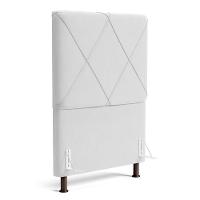 Cabeceira Cama Box Solteiro Mel 90cm Com Frame Sintético Branco - Desk Design - 1