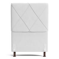 Cabeceira Cama Box Solteiro Mel 90cm Com Frame Sintético Branco - Desk Design - 9