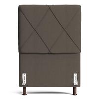 Cabeceira Cama Box Solteiro Mel 90cm Com Frame Linho Marrom - Desk Design - 6