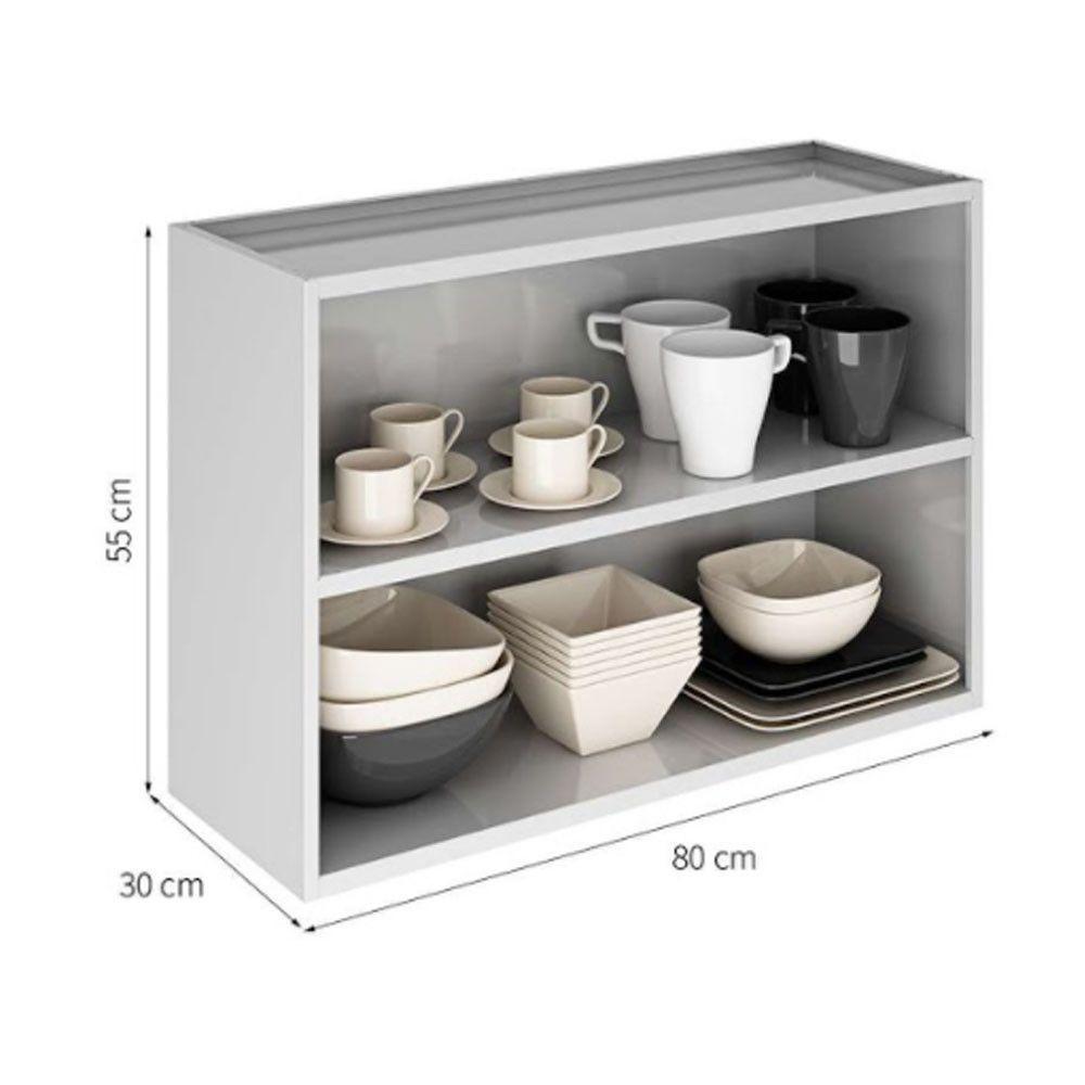 Armário Aéreo Itatiaia 2 Portas 80cm Tarsila Ip2-80 Branco - 2