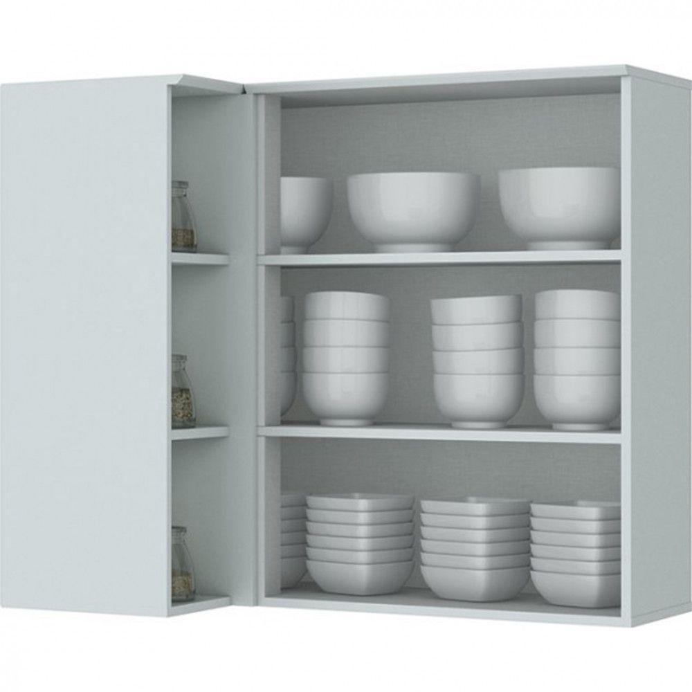 Armário Henn Americana Canto Reto 1 Porta Branco - 3