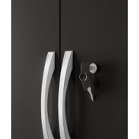 Armário Notável Multiuso 2 Portas Com Chave Preto Tx - 2